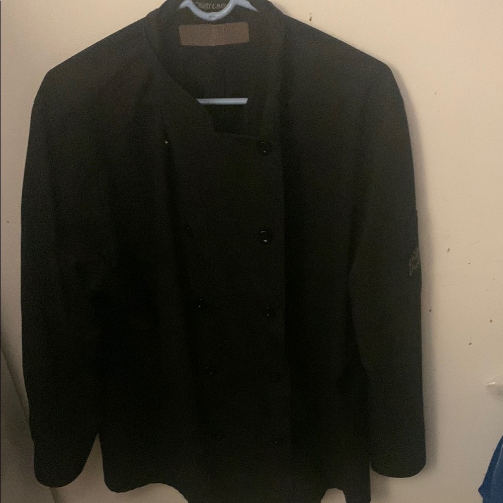 Double-Breasted Chef’s Choice Black Chefs Jacket SZ XL